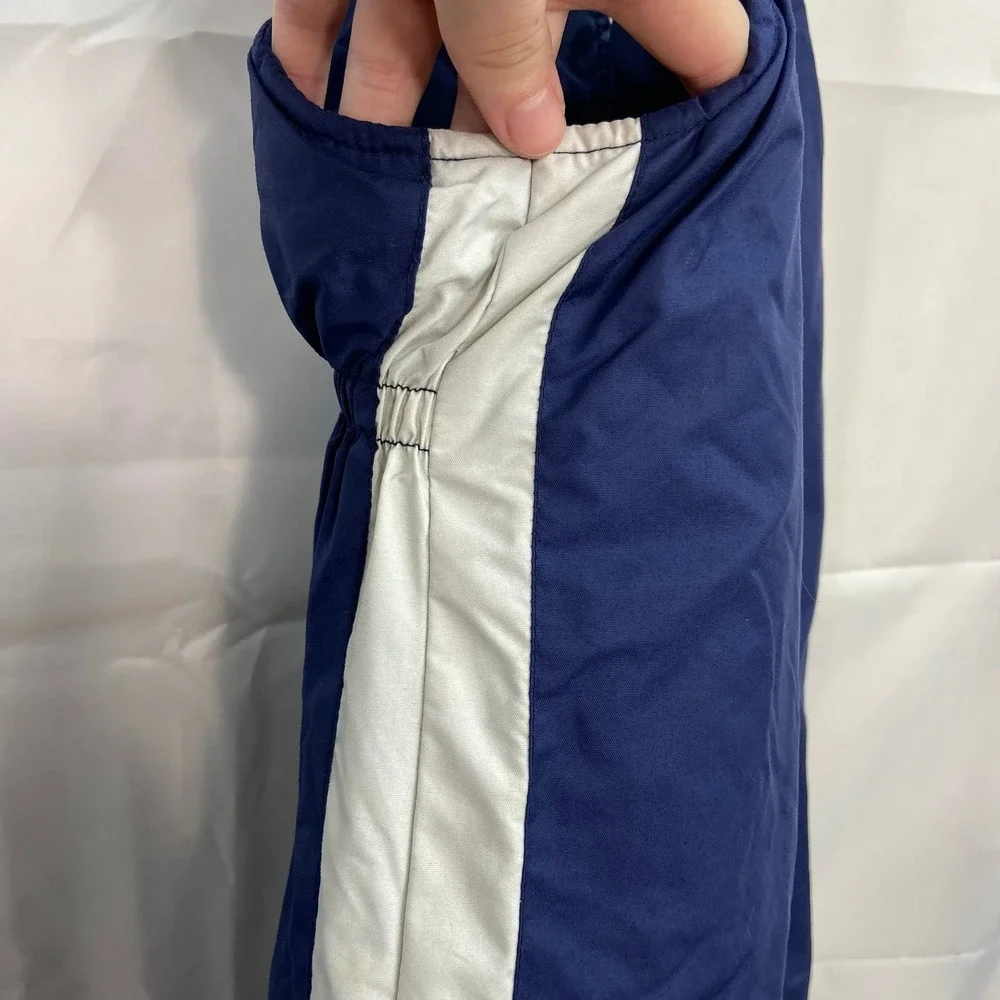 Kid's unisex blue adjustable zip waterproof insulated snowsuit pants winter gear